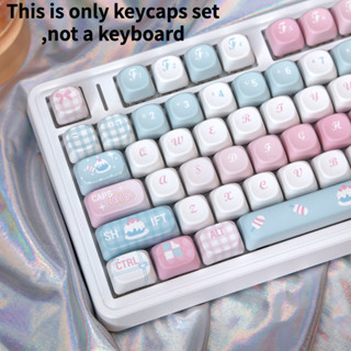  Pbt Keycap MOA Cute A Little Sweet Girl Màu xanh nhạt Hồng Bàn phím cơ Nhuộm thăng hoa Có thể điều chỉnh đến 61   63   64   67   68   71   75   78   82   84   87   96   98   100   104   108 