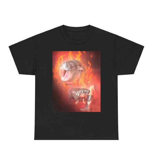 Áo thun hippo meme virus Moodeng Moo deng s-5xl