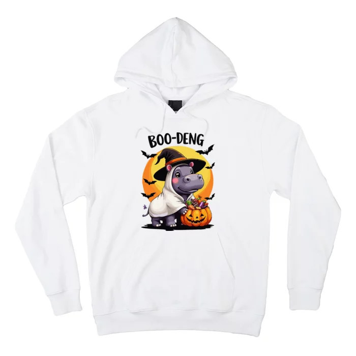 ❈ ้ ❈ ้ ❥ Áo hoodie Moo Deng Halloween Boo Deng Trang phục Moodeng Hippo Áo hoodie M-3XL