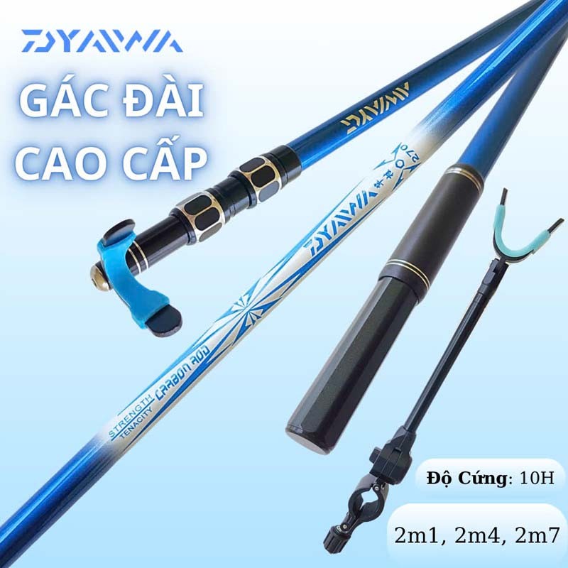 Gác Cần Đài Cao Cấp DAIWA, Cán Vợt Cao Cấp DAIWA, Độ Cứng 10h, Gác Cần 8m1