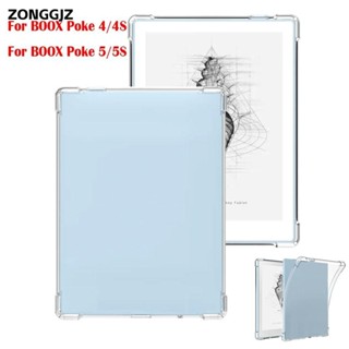 Zonggjz 6 inch e-Reader, Ốp điện thoại TPU trong suốt, Vỏ bảo vệ linh hoạt mềm nhẹ cho Onyx Boox Poke 4 4S 5 5S