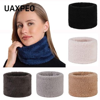 UAXPEO Khăn quàng cổ, Khăn quàng cổ giữ ấm ống trượt tuyết sang trọng, Cổ áo chống lạnh màu trơn đa năng dành cho nam và nữ
