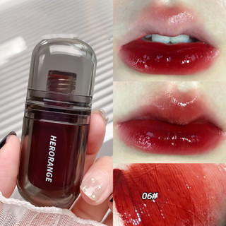 Herorange Dâu Bong Bóng Nước Bóng Gương Lip Glaze Dưỡng Ẩm Son Môi Học Sinh