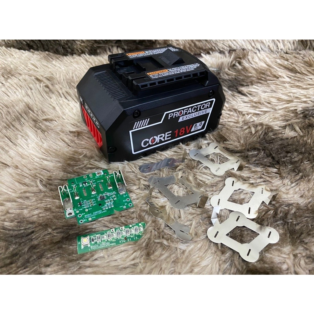 Vỏ mạch Bosch 5s- 2P 18v lắp 10 cell 21700.