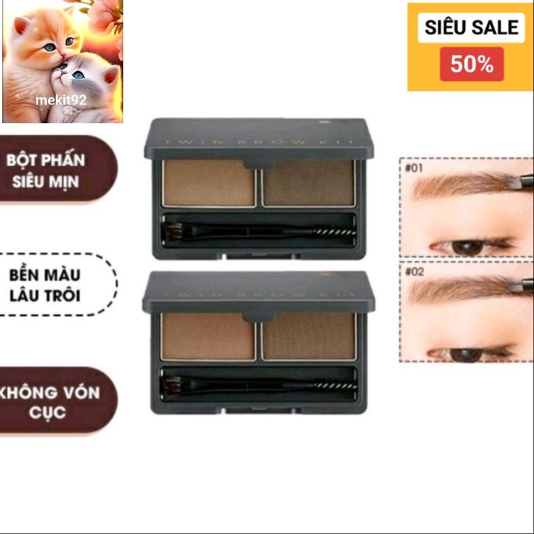 Bột tán chân mày 2 ô màu