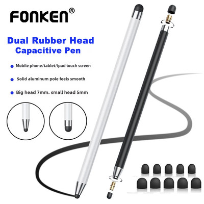 Fonken Đa Năng Màn Hình Cảm Ứng Bút Chì Đầu Cao Su Kép Bút Cảm Ứng Điện Dung Cho Máy Tính Bảng Android Điện Thoại Thông Minh