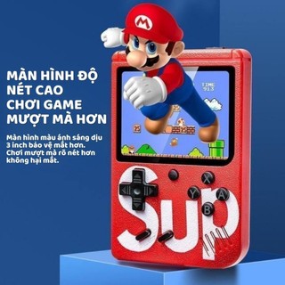 Máy Game SUP 400in1 - Kèm Tay Cầm 2 Người Chơi, Có Cổng AV Kết Nối TV, Pin Sạc Di Động