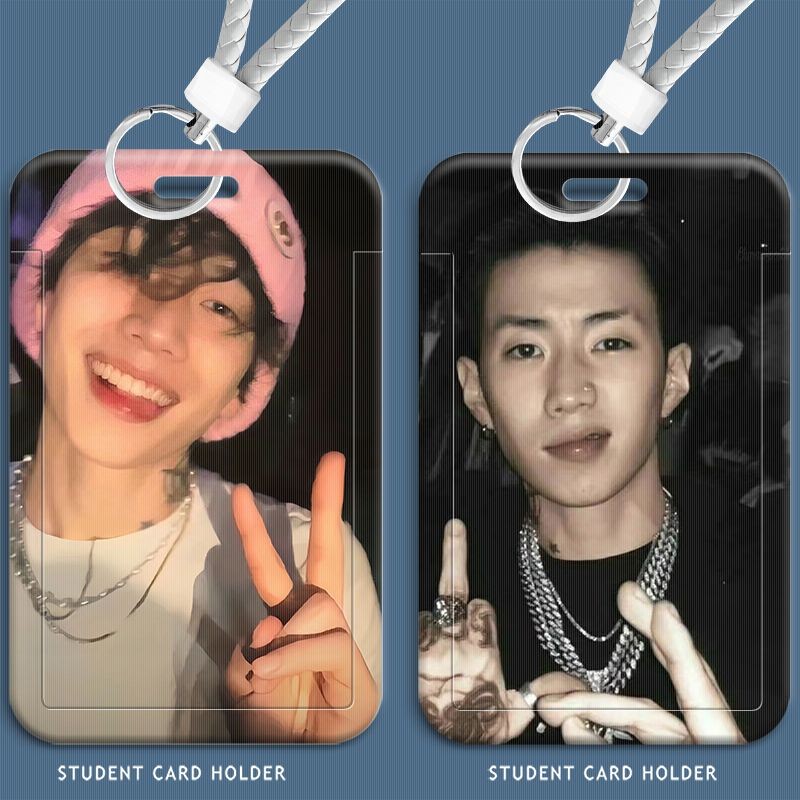 Ngôi sao Hàn Quốc (JAY PARK) Hộp đựng thẻ có dây đeo cổ tay Dễ thương Nam Nữ ID Tín dụng Ngân hàng H