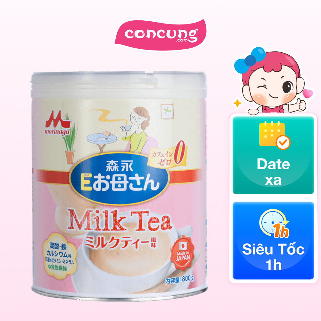 Thực Phẩm Bổ Sung Morinaga E-Okasan Hương Trà Sữa cho mẹ, 800g
