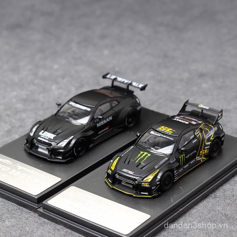 Mô Hình Thu Thập MC 1: 64 Nissan GTR R35 R34 LB Thân Rộng Mờ Hợp Kim Màu Đen Xe Mô Hình