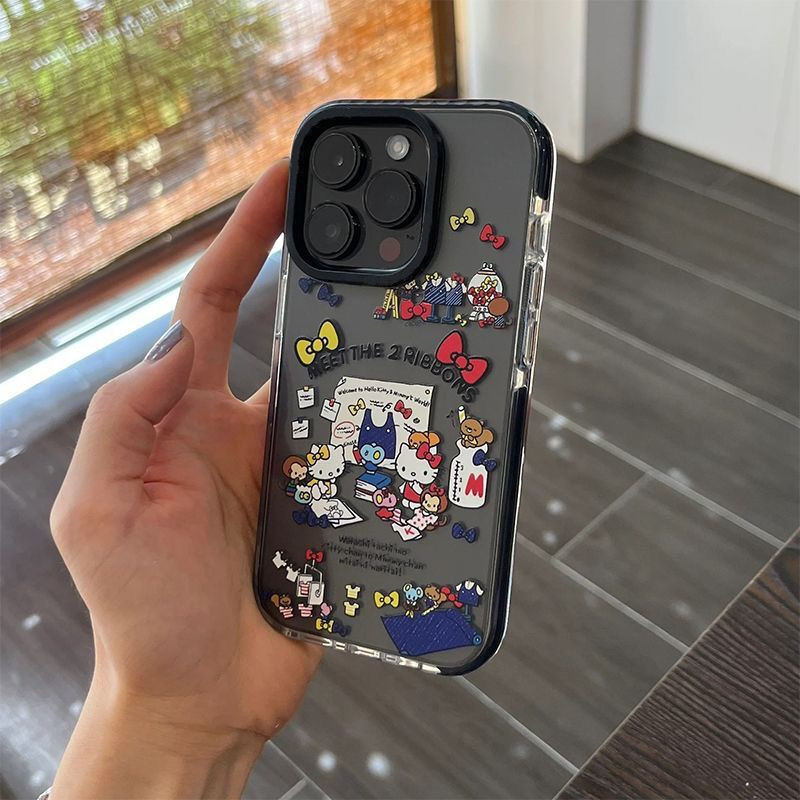 Graffiti Play KT Thích hợp cho vỏ điện thoại di động Apple 14 / 15 iPhone13 / 12promax trong suốt 11