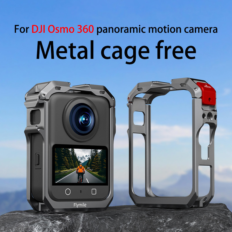 Dành Cho DJI Osmo 360 Toàn Cảnh Máy Ảnh Thể Thao Kim Loại Thỏ Lồng Đa Năng Mở Rộng Bảo Vệ Khung Kim 