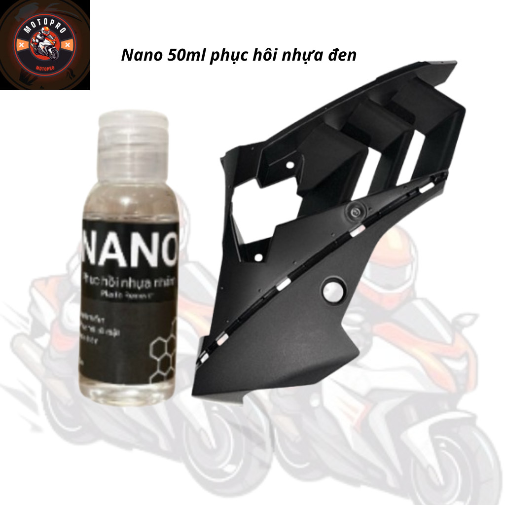 Nano phục hồi nhựa nhám 50ml chai lớn, dung dịch làm mới nhựa nhám và nhựa đen ô tô, xe máy cũ chai 