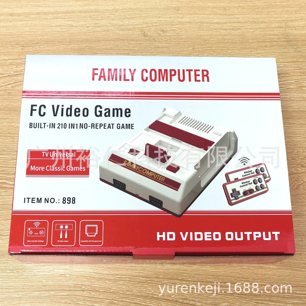 Retro Màu Đỏ Trắng Tay Cầm Không Dây Giao Diện HDMI HD 8-Bit Tay Cầm Chơi Game 8 Bit TV Bảng Điều Kh