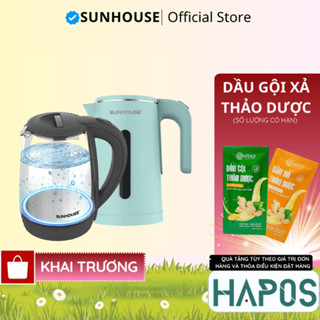  Ấm siêu tốc Sunhouse Inox mini 2 lớp 1.8L Chính hãng nhiều mã bình đun nước thủy tinh tự ngắt an toàn - HAPOS OFFICIAL 