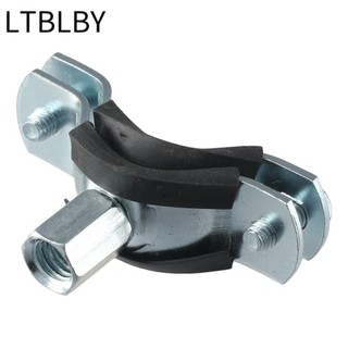 LTBLBY 2 Kẹp Hỗ Trợ Ống Có Thể Điều Chỉnh, Cao Su M8 Gắn Vít Hỗ Trợ Kẹp, Thẻ Cao Su Kim Loại Đen Bạc Mạ Kẽm Sắt Nặng Kẹp Ống Công Nhân