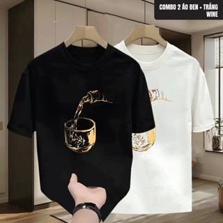 Áo thun unisex nam nữ cổ tròn WINE chất cotton mềm mịn, áo thun in local brand phong cách boy phố trẻ trung