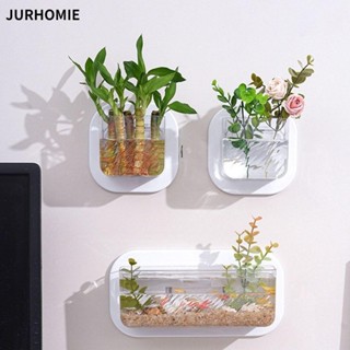 Chậu hoa thủy canh JURHOMIE, Chậu hoa nhựa trang trí sân vườn phòng khách có thể tháo rời, Chậu cây thủy canh treo đa chức năng Bình Mini văn phòng treo tường