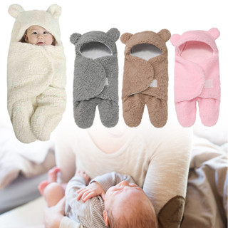 1 Cái Dễ Thương Mùa Đông Sơ Sinh Ngủ Quấn Cho Bé Swaddle Chăn Cotton Sang Trọng Quấn Cho 0-3 Tháng Siêu Mềm Babi