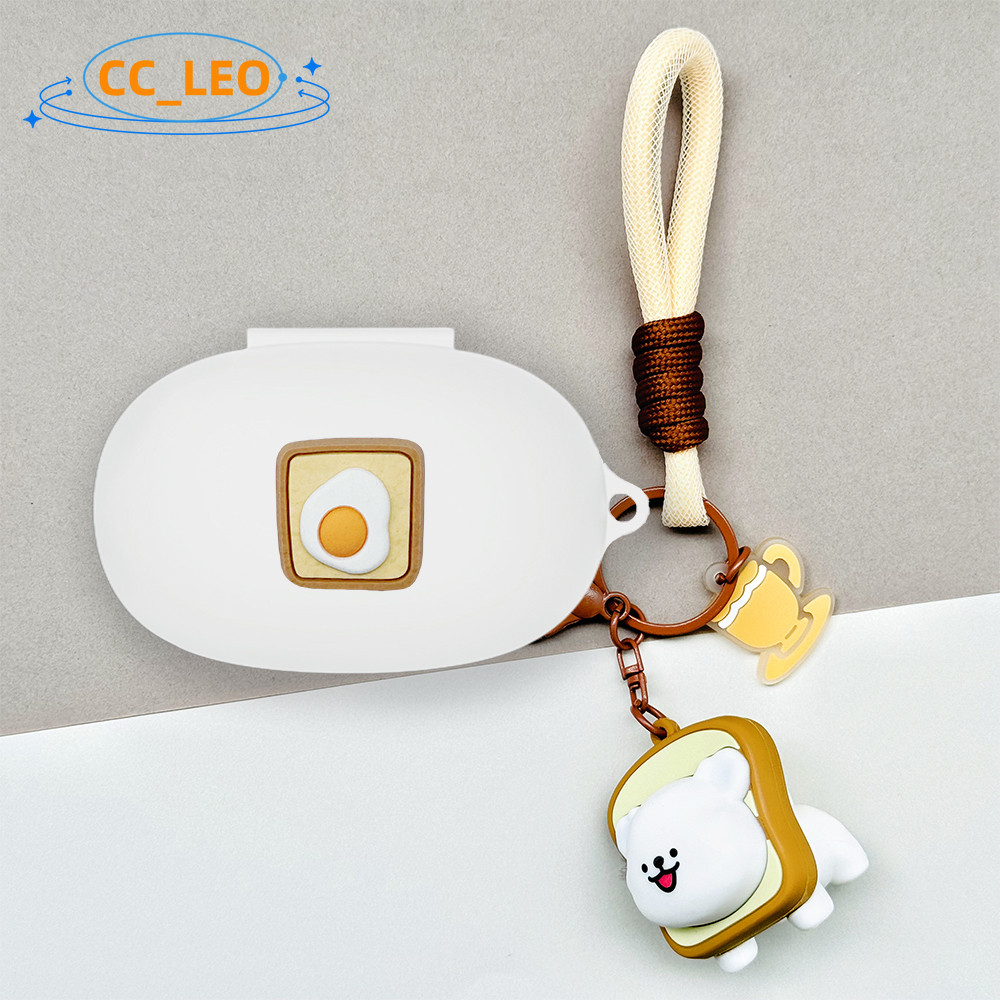 Suitable for Bose QuietComfort Earbuds 2024 Case Cute Toast Puppy Keychain Pendant Cartoon Cat Paw B