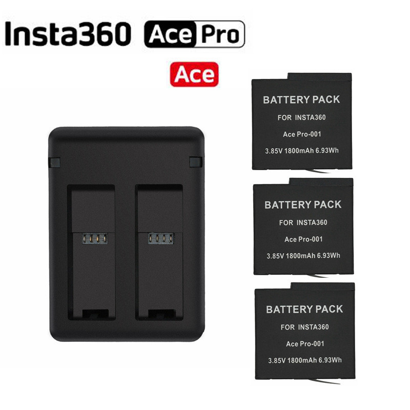 Pin Insta360 Ace Pro + Bộ sạc USB kép cho phụ kiện pin Insta360 Ace / Ace Pro