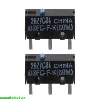 Moom2 2 Chiếc Chuột Chấm Xanh Micro Switch D2FC-F-7N 50m Cho MX G series G3 G4 G5 Chuột Micro Nút