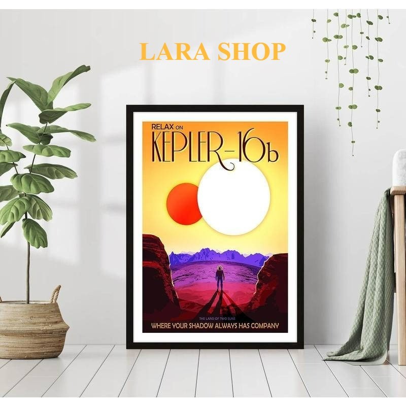 Kepler-16b trong NASA Space X Travel Planet Poster In Hình Trang Trí Phòng