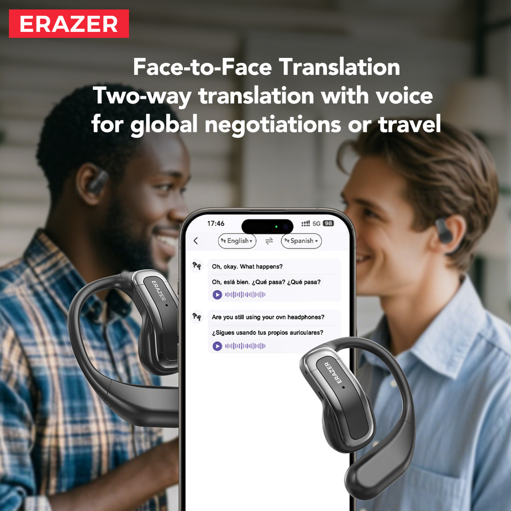 Lenovo ERAZER XP3 Al Tai nghe không dây dịch thời gian thực thông minh có màn hình cảm ứng LED  Bluetooth 5.4  Âm thanh nổi HIFI  Stereo | BigBuy360 - bigbuy360.vn