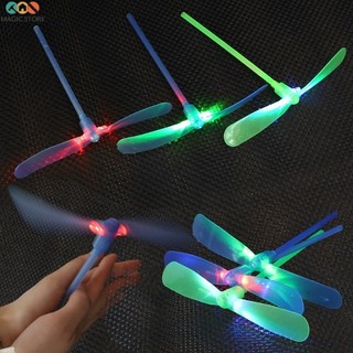 Đồ chơi chuồn chuồn tre phát sáng - Tre nhiều màu ngoài trời - Đồ chơi trò chơi học tập sớm - Đồ chơi hoài cổ cổ điển truyền thống - Đồ chơi bay xoay chuồn chuồn LED - Quà tặng trẻ em