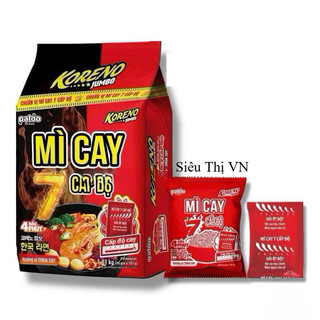  Combo 5 10 20 Gói Mì Koreno Jumbo chuẩn vị Mì Cay 7 Cấp Độ x101 gram gói 