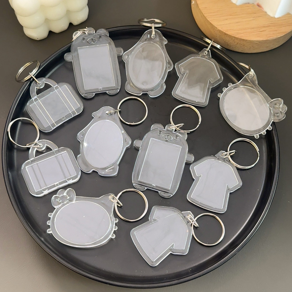 Móc khóa ảnh Acrylic Khung chèn trống DIY Tùy chỉnh Quà tặng tốt nghiệp kỷ niệm cặp đôi