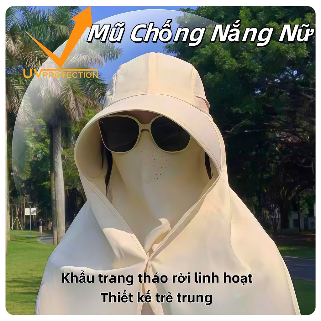 Mũ Nón Chống Nắng Chống Tia Cực Tím, Mũ Che Nắng Tích Hợp Bảo Vệ Cổ，Thiết kế trẻ trung，Phù hợp cho m