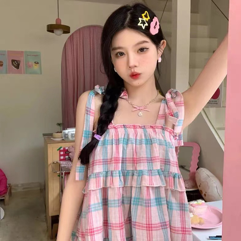 Dопamine Áo sơ mi nữ mùa hè, thiết kế ngọt ngào với ren