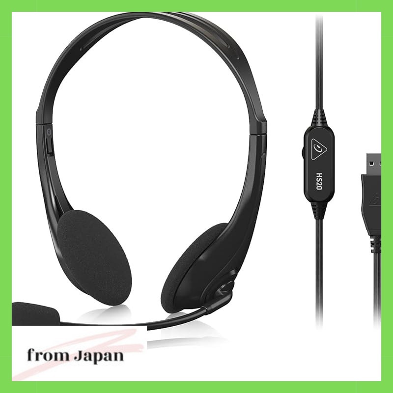 Behringer USB Headset Stereo Type - Dynamic Driver, Volume/Mute Control HS20