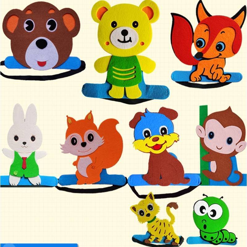 Mũ con vật múa, đóng kịch kể truyện trẻ mầm non - tiểu học ( vải dạ nỉ 3D siêu đẹp)