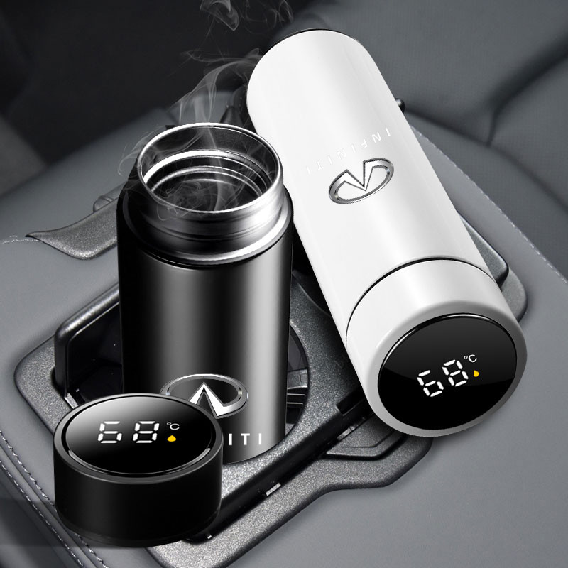 Cốc trưng bày nhiệt độ bình giữ nhiệt thông minh ô tô cầm tay 500ml cho Infiniti Q50 FX35 Q30 G37 Q7