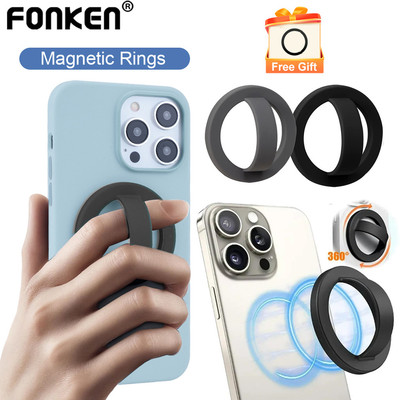 Giá đỡ điện thoại từ tính Fonken Grip Giá đỡ vòng silicon lỏng đa năng cho Mgsafe iOS / Andorid