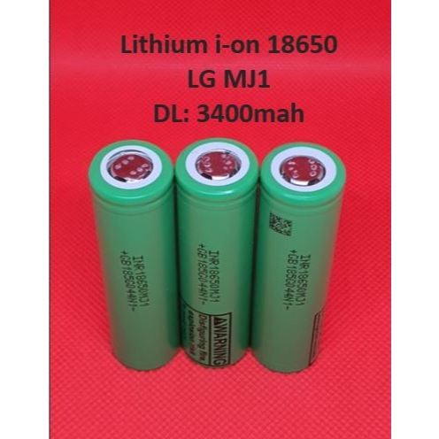Cell 18650 LG Mj1, dung lượng 3400mah.Hàng Tháo khối