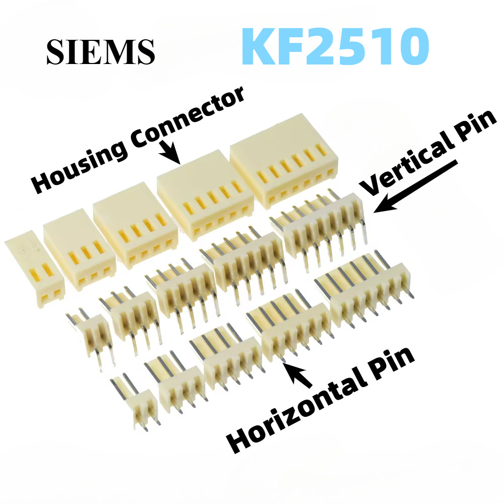 Đầu nối KF2510 2.54mm Pitch 2 / 3 / 4 / 5 / 6 / 7 / 8 Vỏ chân + kim thẳng / kim cong Đầu nối KF-2510