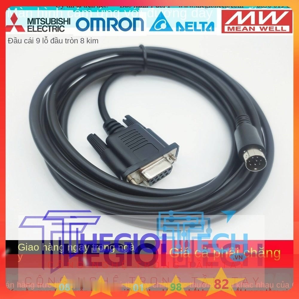 Cáp kết nối màn hình HMI Xinje MD20L / OP320 / TP / TH và với PLC Mitsubishi FX dài 3M 5M