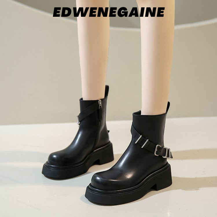 EDWENEGAINE giày nữ boot nữ bột Thời trang trăm mốt Chống trơn trượt Điểm nhấn Điệu đà Độ bền cao FSX24B0OJP 46Z241111