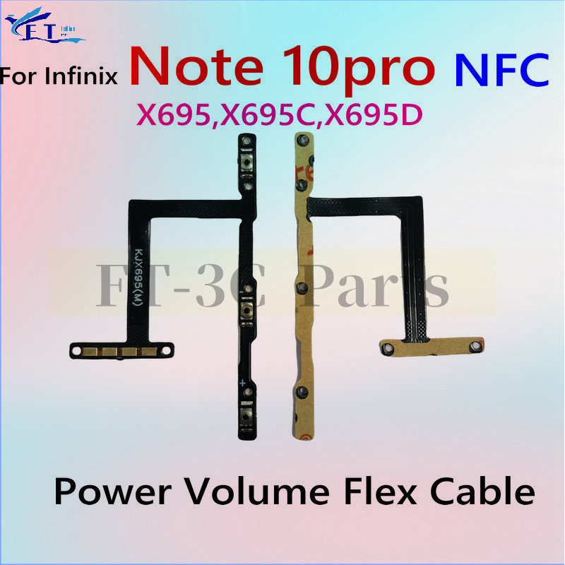 Dành Cho Infinix Note 10 pro X695 X695C X695D Tắt Nút Âm Lượng Flex Cáp Linh Kiện Thay Thế
