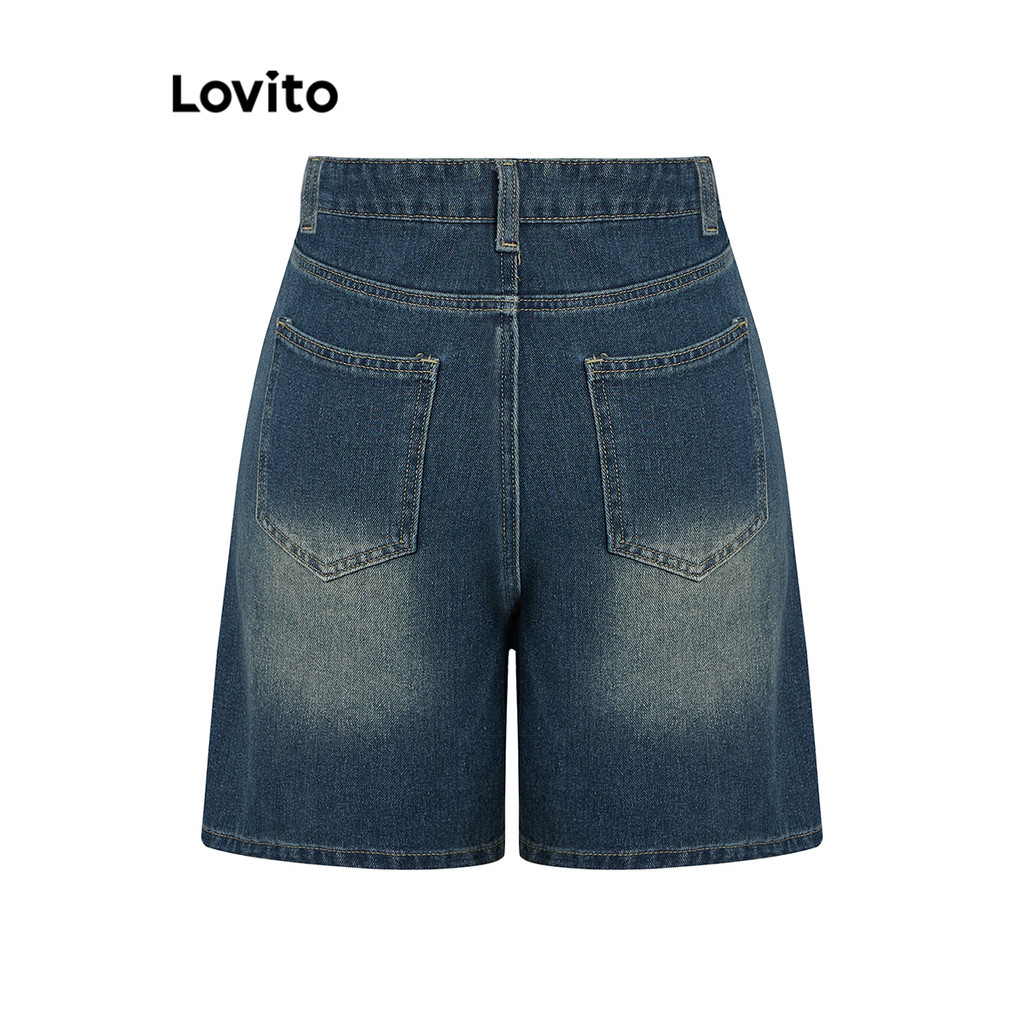 Lovito Quần short bỏ túi Quần short Denim xuân hè dành cho nữ LNA19020 (Nhiều màu) | BigBuy360 - bigbuy360.vn