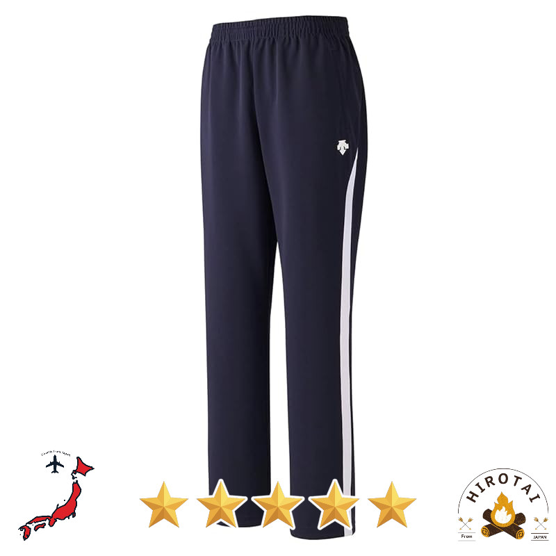 [Descente] Men's Training Long Pants, Classic Style, Quick-Dry Stretch, Sweat-Wicking, with Waist St