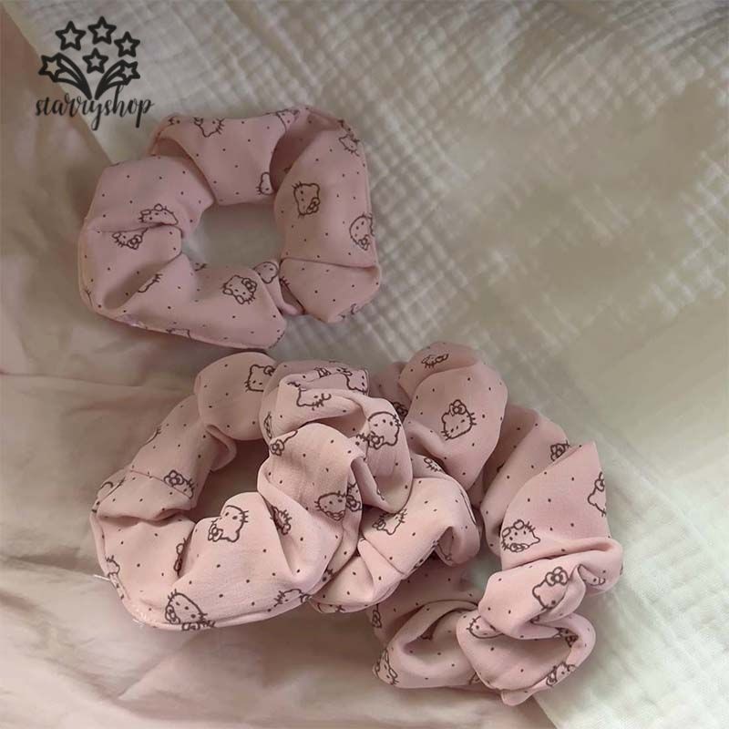 [Starryshop] Dây buộc tóc Ruột lớn Sinh viên Kitty Dây cao su cô gái đuôi ngựa dễ thương Màu hồng
