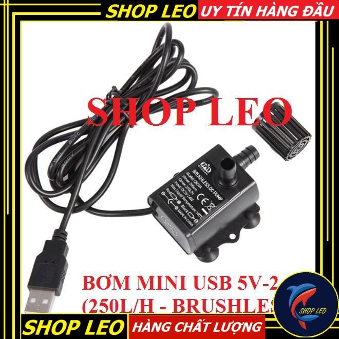 BƠM MINI USB 5V-2,4W (250L/H) - BƠM CHÌM MINI