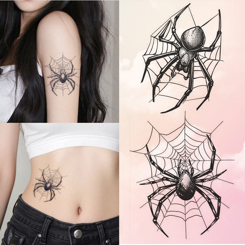 Hình Xăm Nhện Miếng Dán Chống Thấm Nước Lâu Dài 30 Ngày Hình Xăm Giả Tối Giản Hình Xăm Ma Thuật Hình