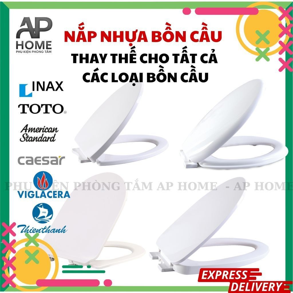 Nắp Bồn Cầu Dùng Cho Hầu Hết Các Loại Bồn Cầu- Bồn Cầu 1 khối- Bồn Cầu 2 Khối  -Phòng Tắm AP Home