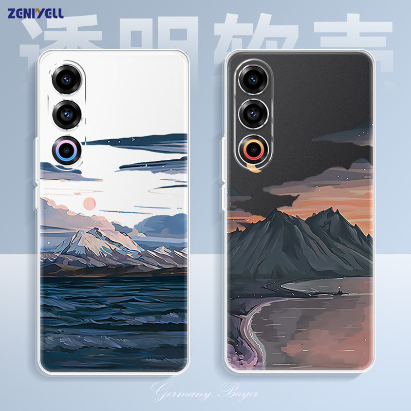 Ốp điện thoại Meizu 21pro, vỏ bảo vệ Meizu 21, ốp mềm silicone trong suốt với cạnh cong cho Meizu21n