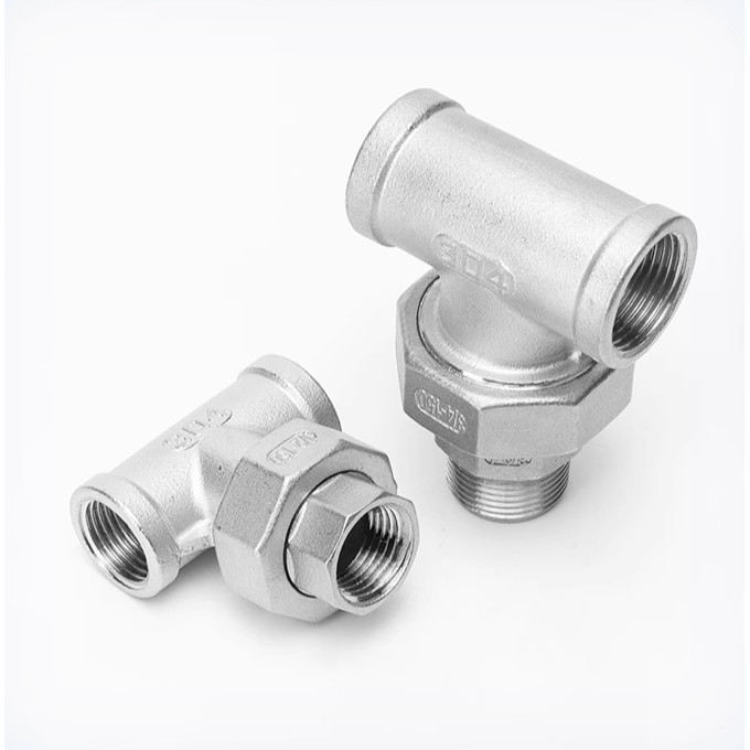 [.6.67.] Dây bên trong bằng thép không gỉ 304 trực tiếp tee khớp nối bên ngoài ren trực tiếp phụ kiệ